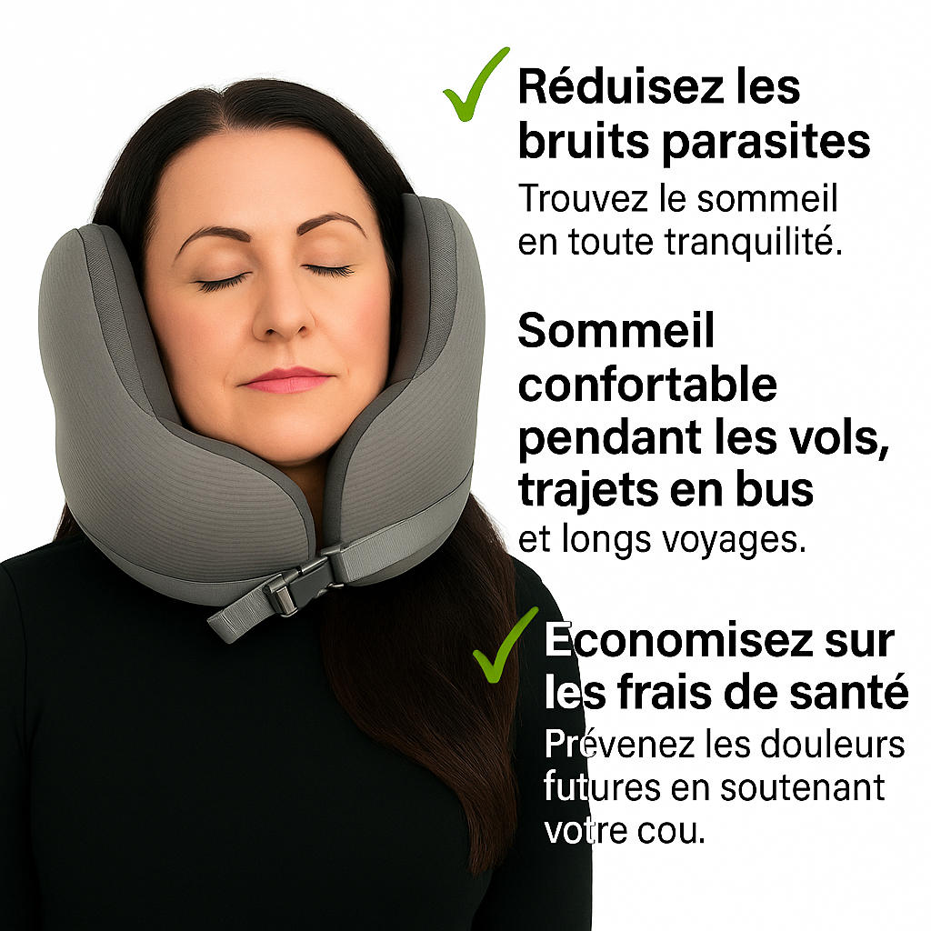 HushPro - Coussin de voyage à réduction de bruit