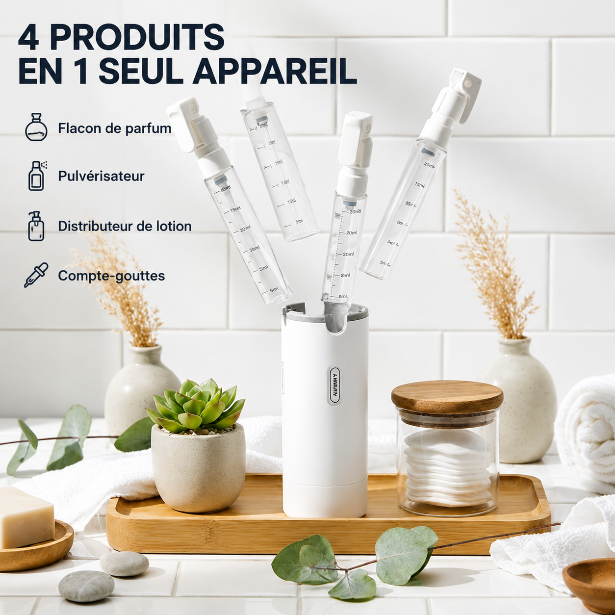 Kit de voyage - Distributeur portable 4 en 1